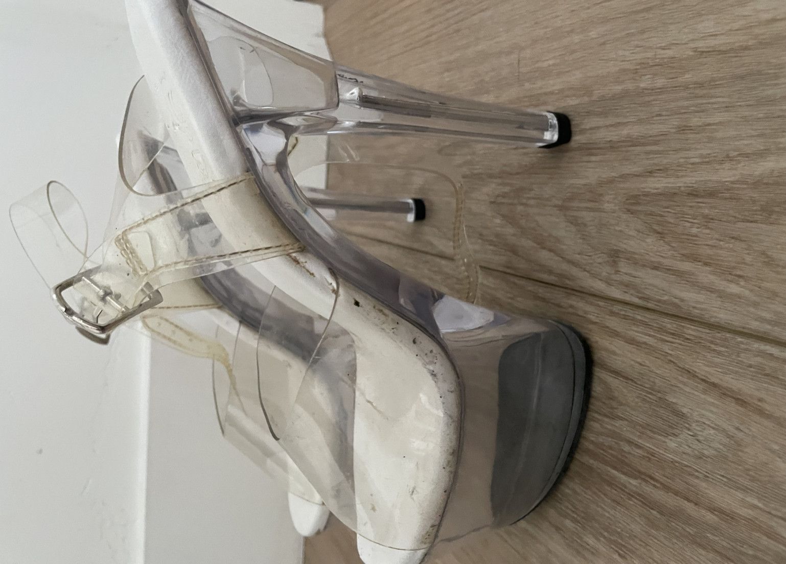 Very worn clear pleasers