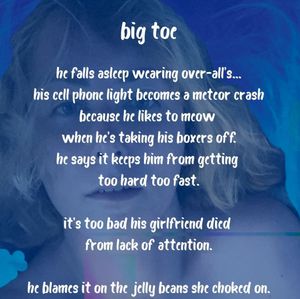 big toe: poem lyric cards