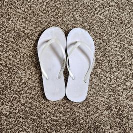 White Flip Flops