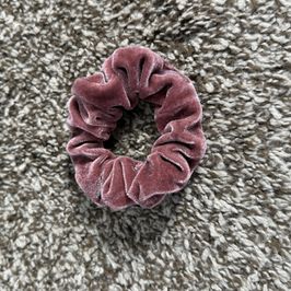 Pink Velvet Scrunchie