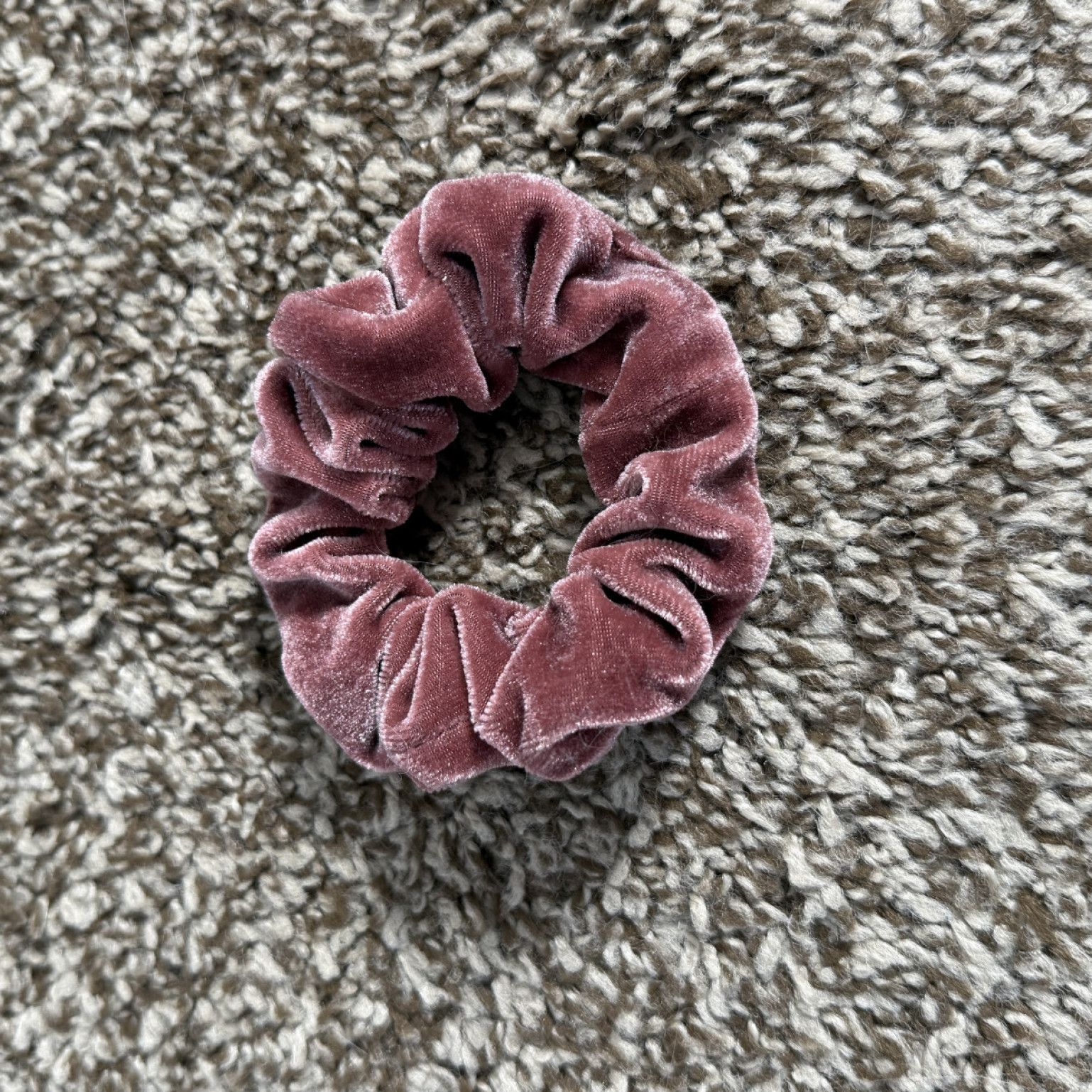 Pink Velvet Scrunchie