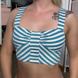Old Striped Crop Top