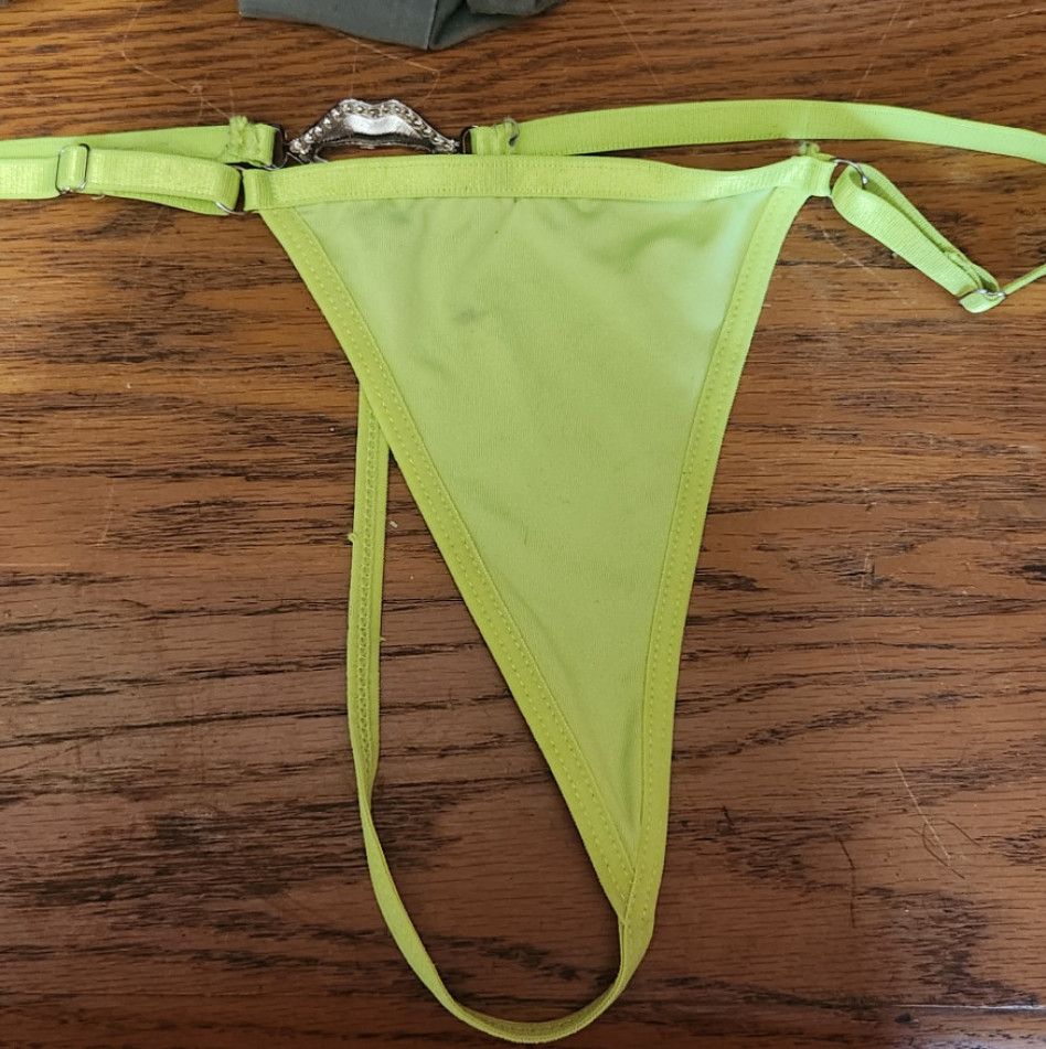 String Thong Neon Green