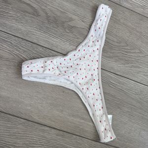 Cotton thong heart print
