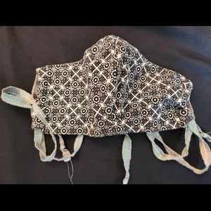 Used handmade fabric face mask