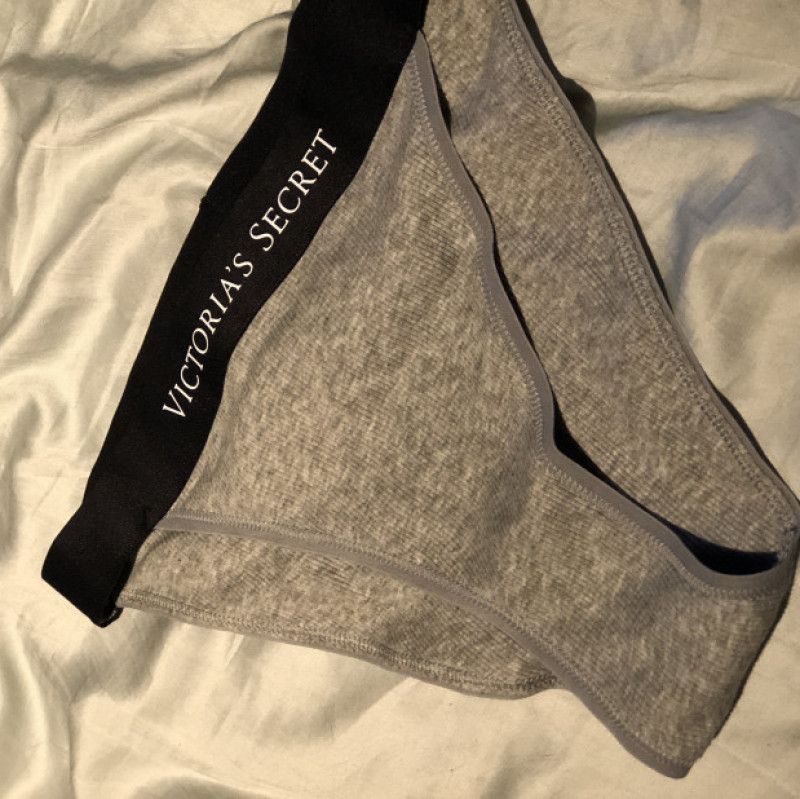 Worn Grey Cotton Panties