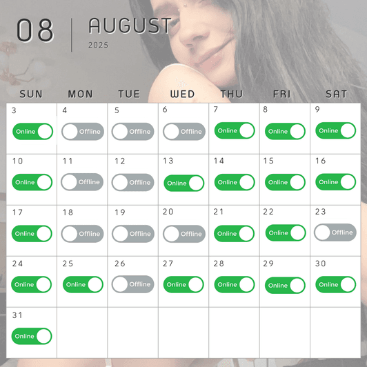 Schedule for August