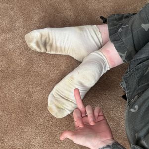 Dirty sweaty exercise worn socks