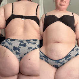Worn Blue Grey Flower Panties