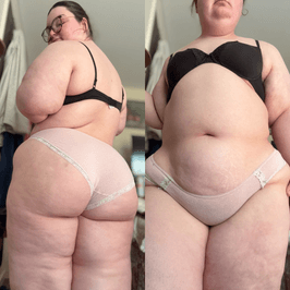 Worn Pink White Lace Panties