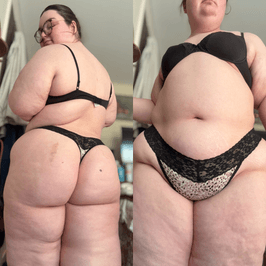 Worn Black Leopard Lace Thong Panties