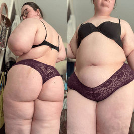 Worn Purple Lace Panties
