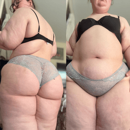 Worn Grey Lace Panties
