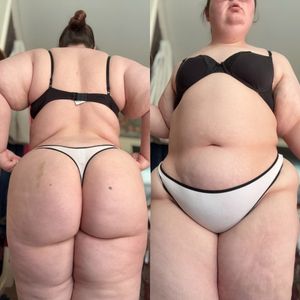 Black and White Thong Panties