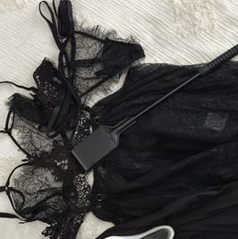 Black lacy lingerie