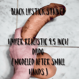 USED SMALL HANDS STAINED DILDO FROM TOP SELLING VID