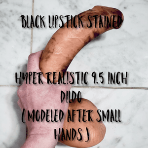USED SMALL HANDS STAINED DILDO FROM TOP SELLING VID