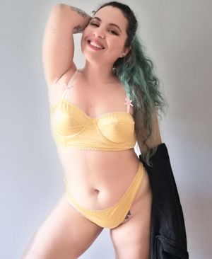 Yellow Lingerie Photo Set
