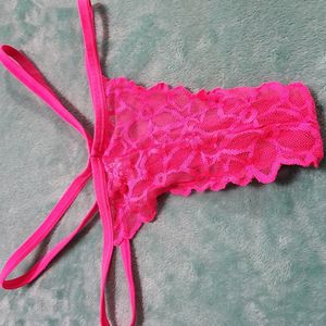 Hot Pink Lace Thong
