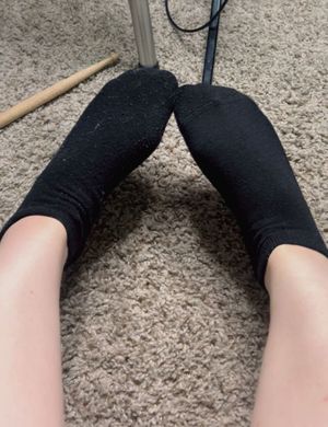 WORN Black ankle socks