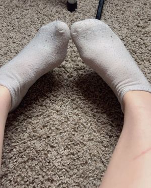 WORN white ankle socks