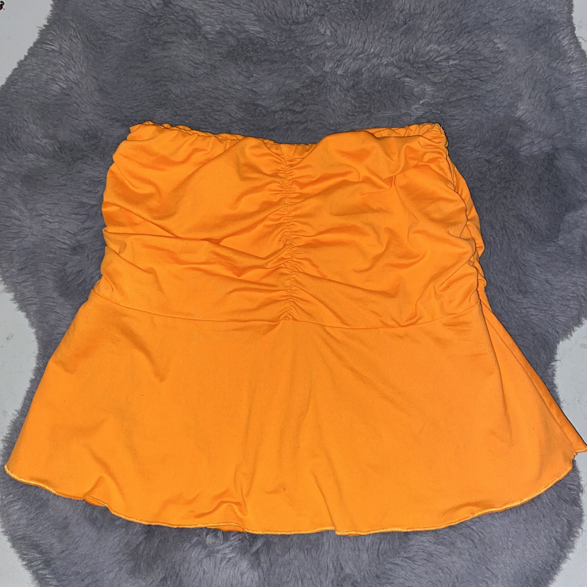 Orange Bodycon Mini Beach Skirt