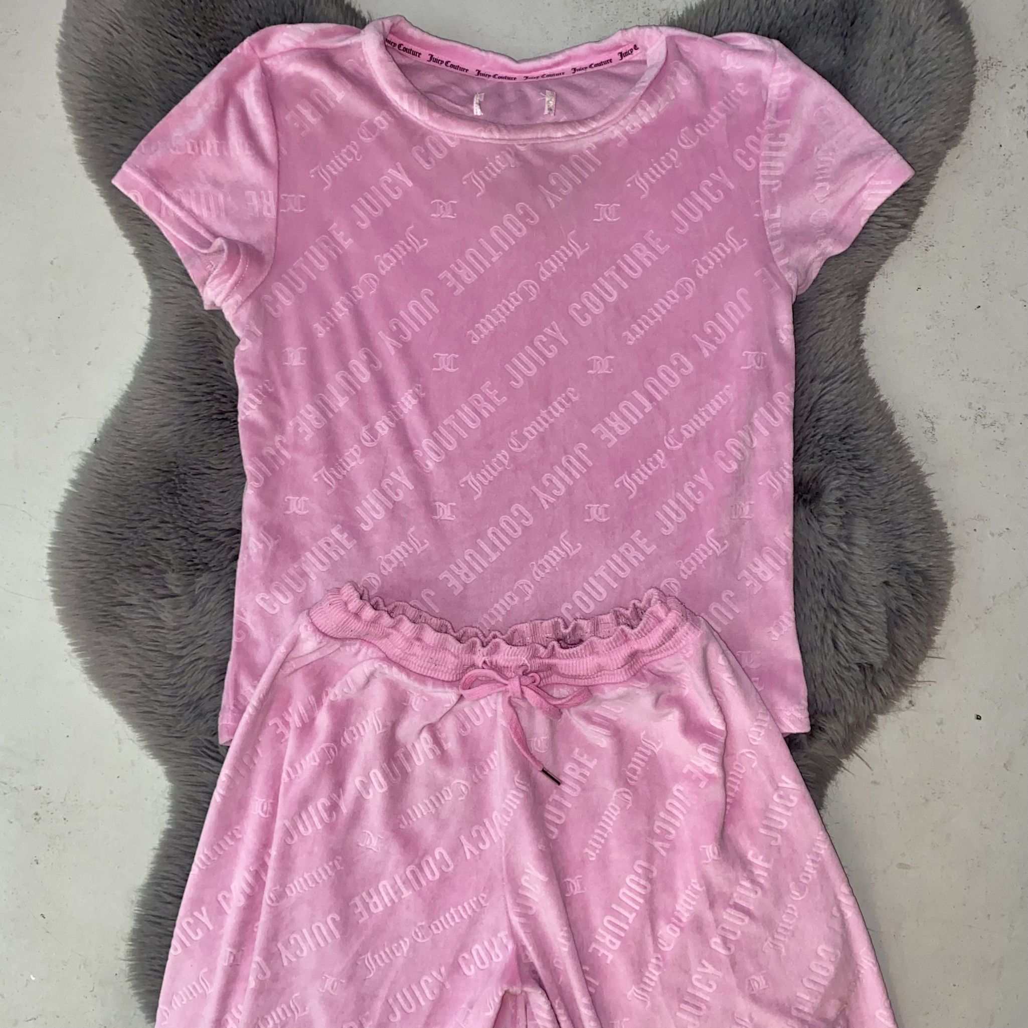 Pink Juicy Couture Velour Pyjama Set