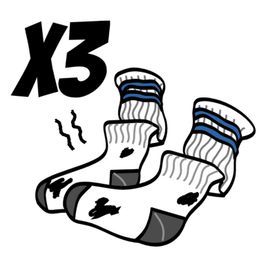 Bundle Of 3 Dirty White Socks