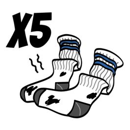 Bundle Of 5 Pairs Of Dirty White Socks