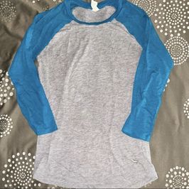 Victorias Secret PINK Grey Baseball Tee