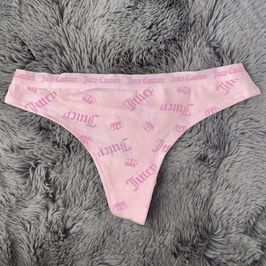 Juicy Couture Pink Cotton Thong Panties