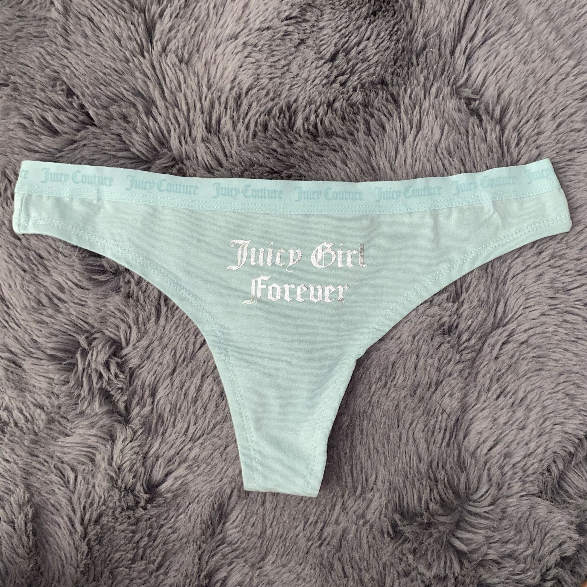 Juicy Couture Mint Cotton Thong Panties
