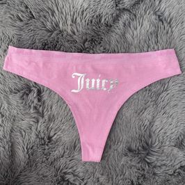 Juicy Couture Pink Cotton Thong Panties
