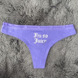 Juicy Couture Purple Cotton Thong Panties