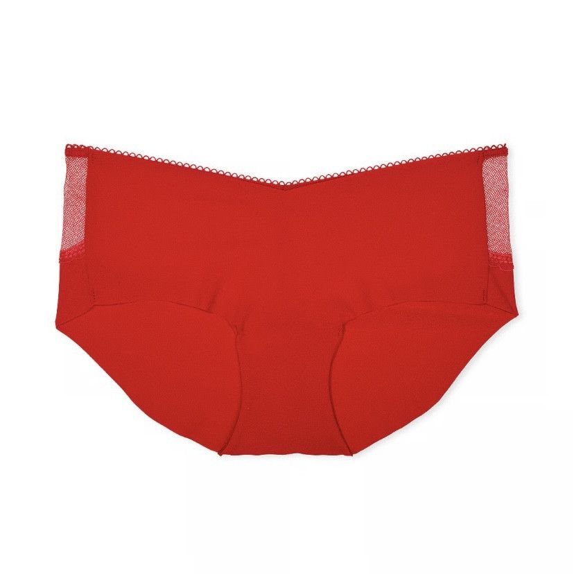 Victorias Secret Red Seamless Lace Hiphugger Panty