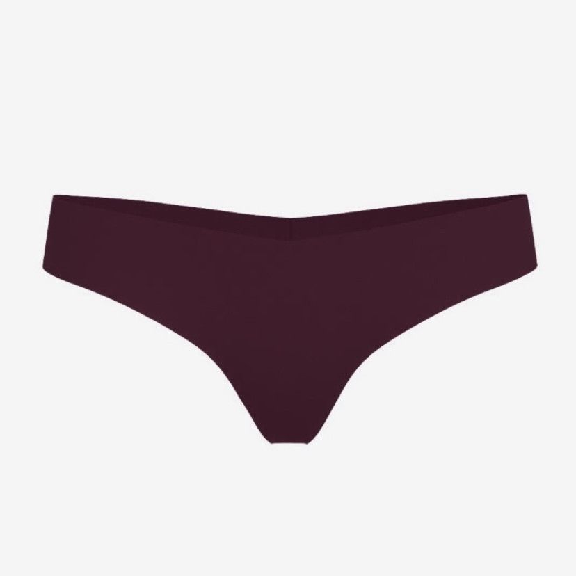 Victorias Secret Burgundy Seamless Thong Panties