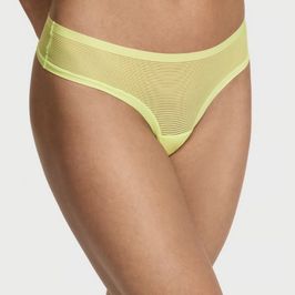 Victorias Secret Yellow Mesh Thong Panties