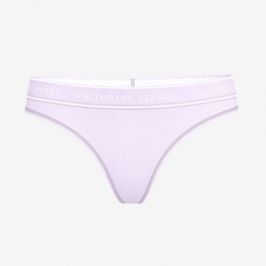 Victorias Secret Lilac Thong Logo Panties