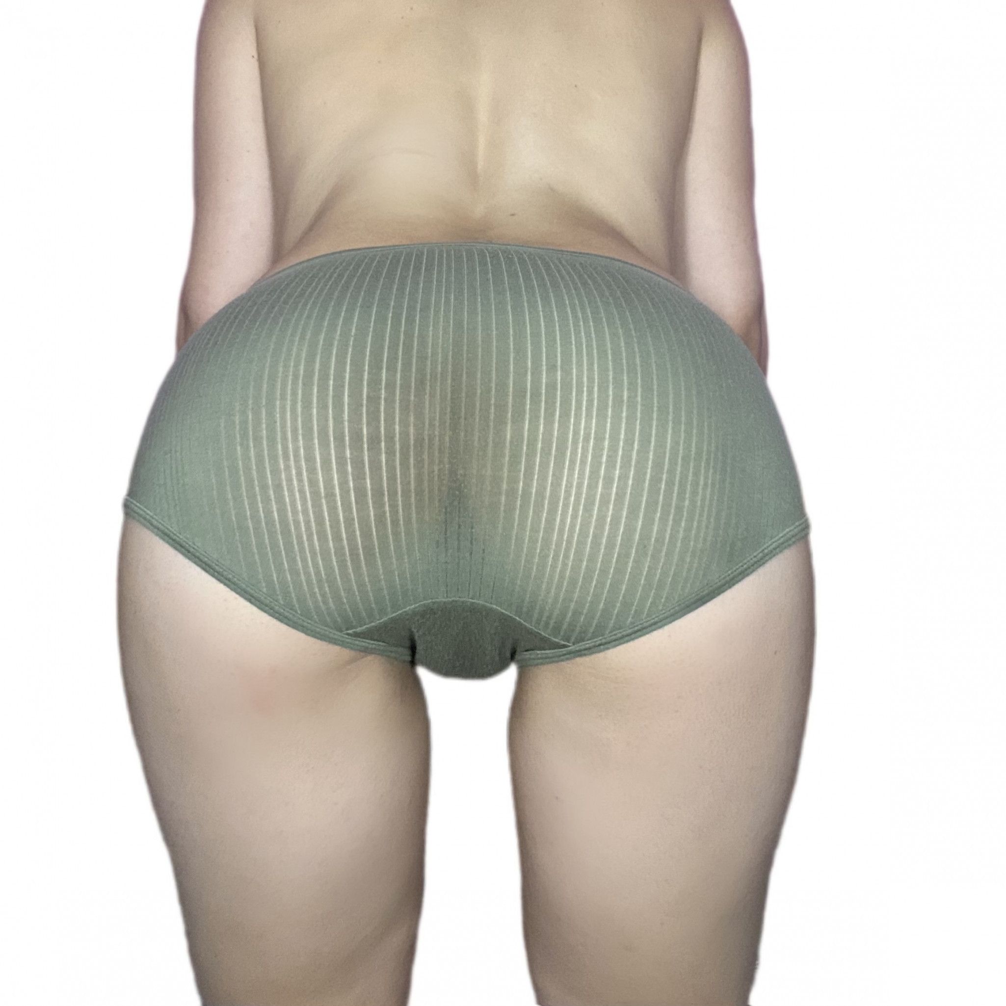 Green Soft Ribbed Boybrief Panties