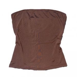 Brown Strapless Stretchy Tube Top