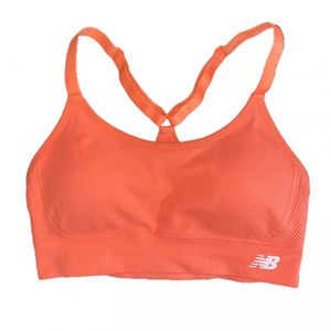 Neon Orange Reebok Ribbed Sports Bra