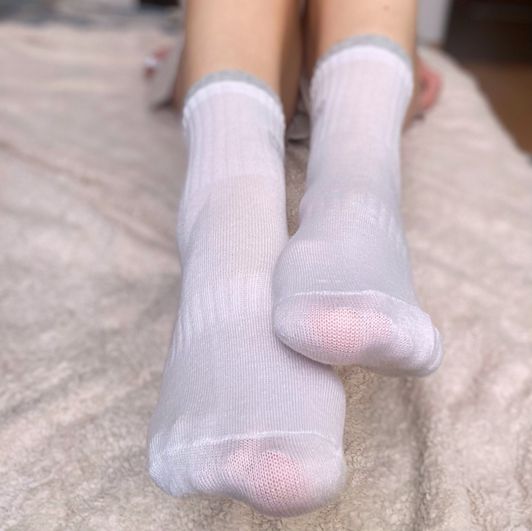 White Grey Socks