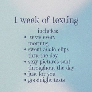 7 days of texting and sexting