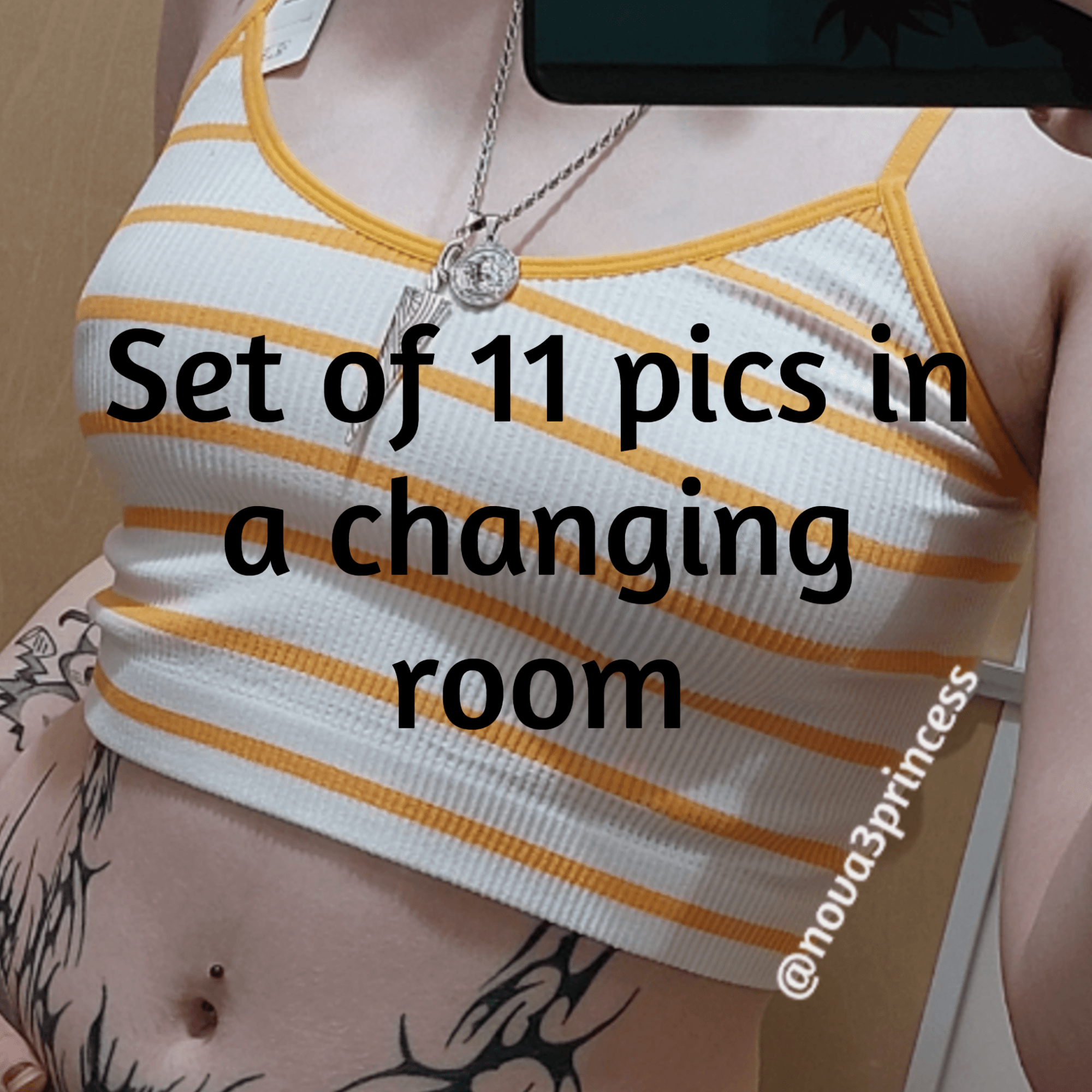 Photo set  orange and white croptop