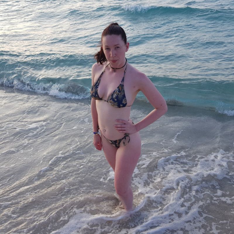 Blue Bikini on the Beach