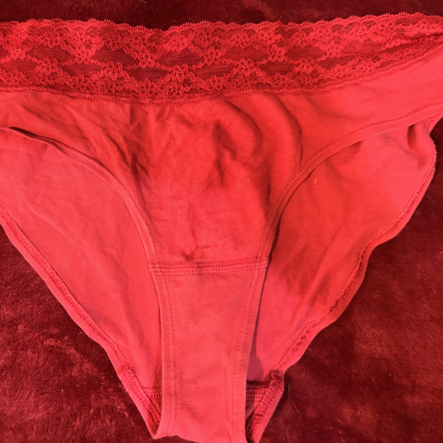 Red cheeky panties