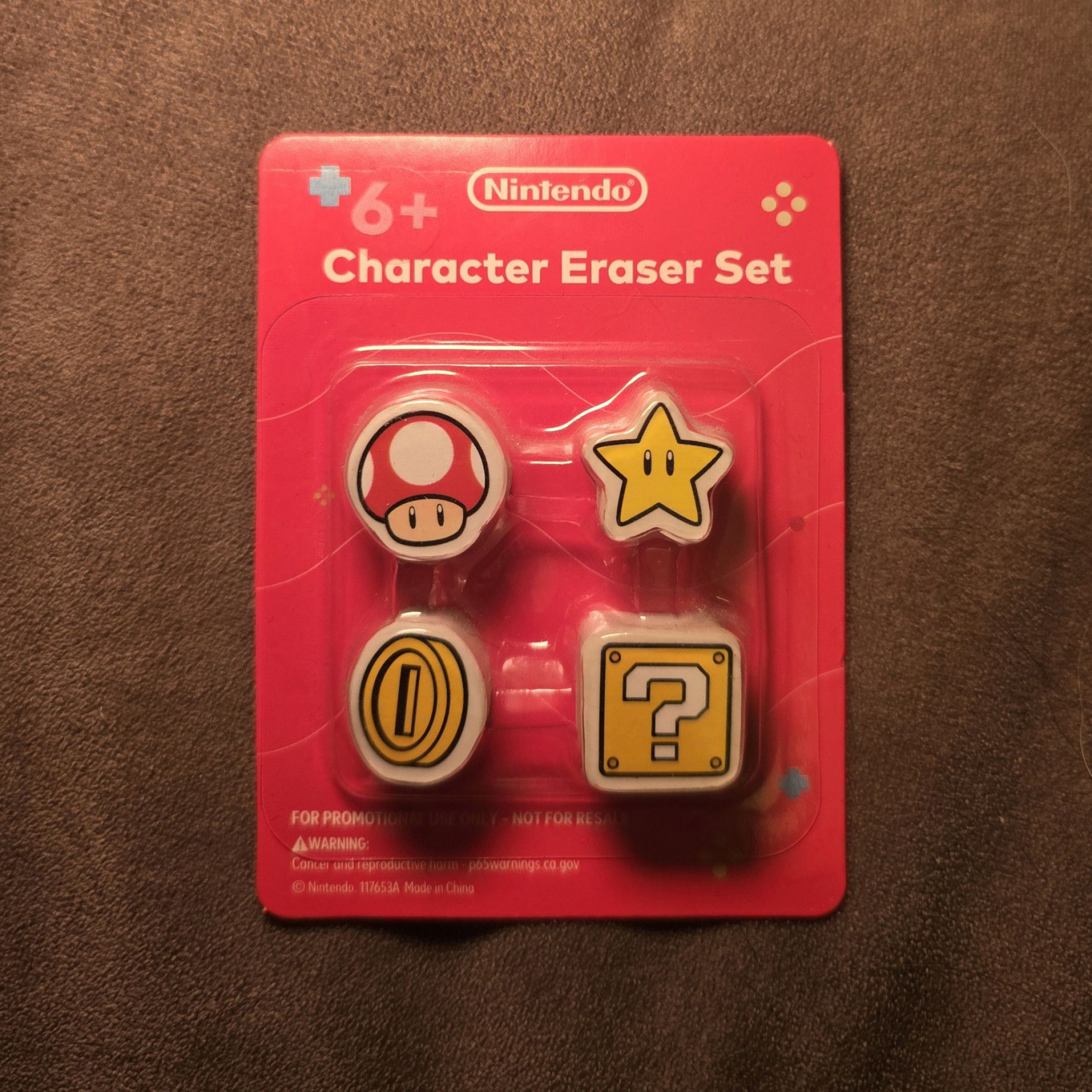 Nintendo Character Eraser Set