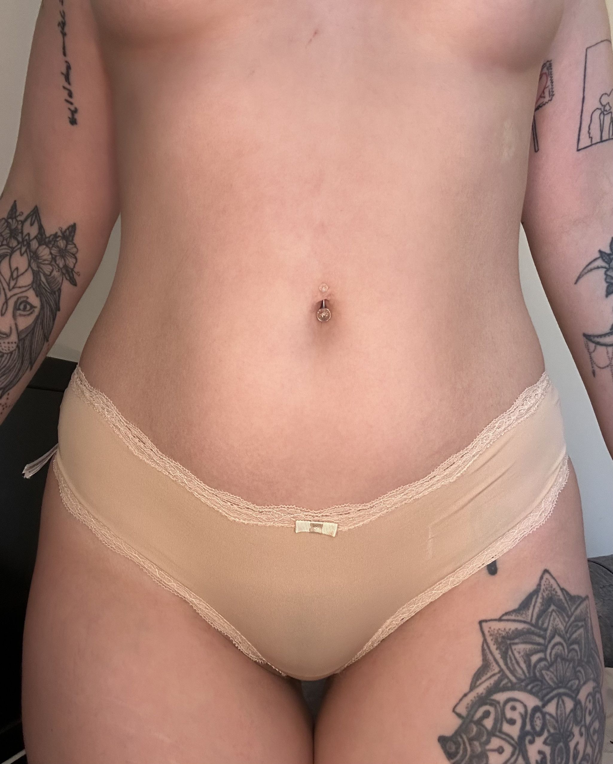 Beige brazilian briefs