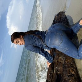 photo set in wet Levis outfits on the beach