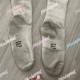 pixiepeds first pair! white crew socks worn used dirty socks